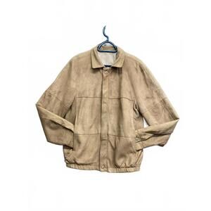 Vintage House of Leather Men's Beige Super Soft Suede Jacket Size 38